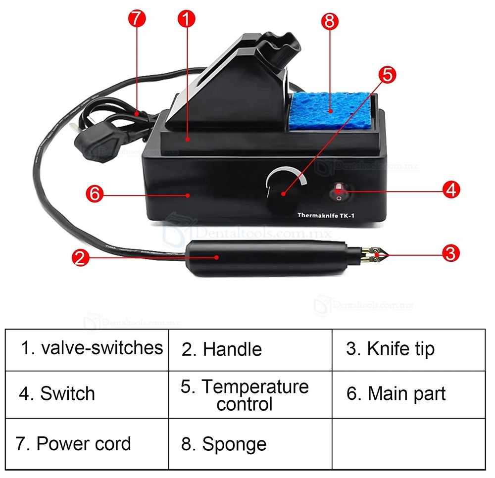 TK-1 Cuchillo T&eacute;rmico El&eacute;ctrico para Grabado de Termopl&aacute;sticos en Ortodoncia